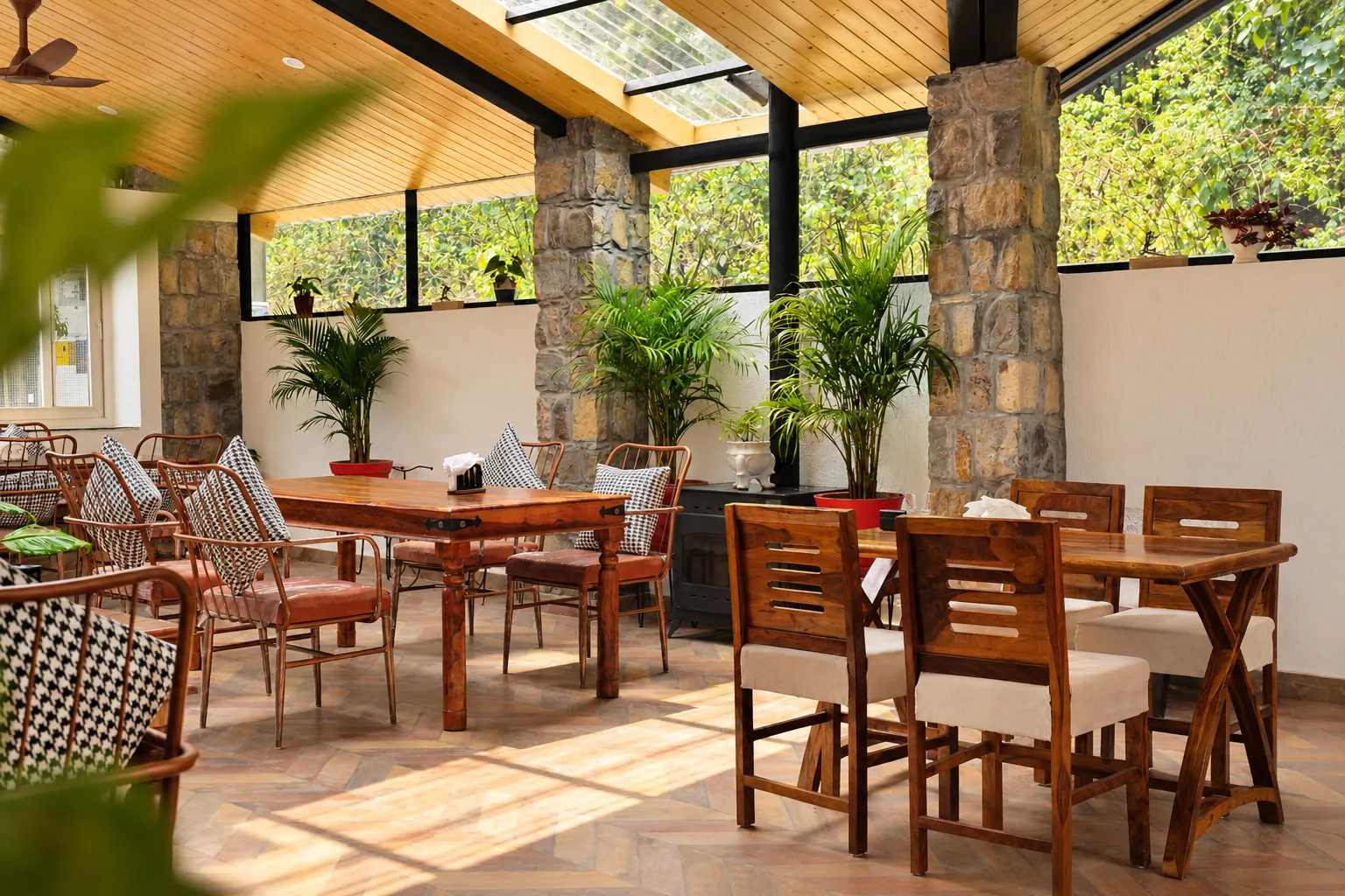 Sunlit Forest Dining